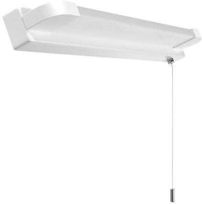 Luxvista 7W LED Bathroom Mirror Light with Pull Cord Switch, IP44 Waterproof Bathroom Wall Light with Pull Cord, Wall Light Over Mirror Lamp for Shaving and Makeup, Cool White 6000K