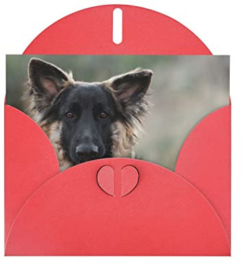 Weihnachtskarten mit Tiermotiv, Deutscher Schäferhund, Perlpapier. Es ist bequem für Sie, herzliche Wünsche mit schönen Weihnachtskarten zu senden oder zu geben.