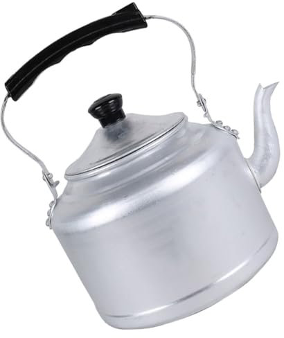 MILISTEN Tetera de Aluminio con Asa para Estufa Tetera de Gran Capacidad Segura Fácil de Usar Diseño Retro