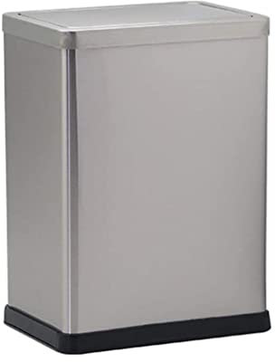 DEEDAV Cubo de Basura Papeleras De Reciclaje De Basura Bote De Basura Papelera Cesta De Basura De Metal Cubo De Basura Cuadrado Con Pedal para Cocina y Hogar (Size : 15L)