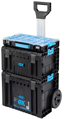 OX Tools TOOLTREK Trade Tool Storage System on Wheels with Handle - 3 Piece