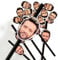 20 Personalised Photo Face Straws - Custom Cut-Outs of face of Your Choice, Complete with Straws and fixings for You to Attach Yourself - Fun for Hen Party, stag do, Birthday etc (20 Straws) - Black