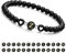 Armband Damen mit Buchstaben und Herz - Partnerarmbänder Freundschaftsarmband mit 6mm Naturstein Perlen Personalisierte Geschenke Armband Paare Mädchen bff Schwesterherz Mutter und Tochter (Schwarz-Z)