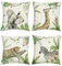 Bonhause 4er Set Kissenbezüge Tropische Tiere 45 x 45 cm Elefant Giraffe Leopard Zebra Dekorative Kissenhülle Zierkissenbezüge für Sofa Zuhause Garten Outdoor Dekoration