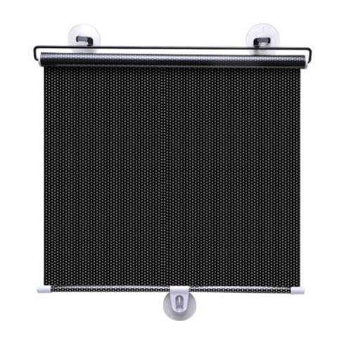 DZHTUF Tendine Parasole Temporanee, 40/45/50/58/68x125cm, Tende A Rullo con Ventosa, Persiane Retrattili Portatili, Tende Leggere per La Privacy, Tende Isolate Senza Foratura,Black-68x125cm/27x49in