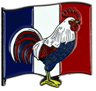 Pin's Coq Et Drapeau Français - Animaux - qualité de finition - Epingle - Broche - Badge - PINS PATRIOTES FRANCE