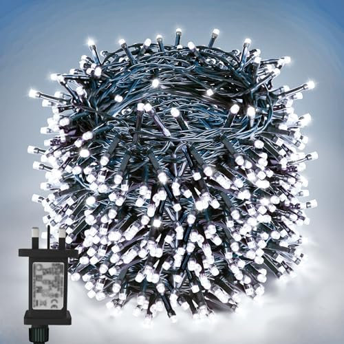 Etopgo Christmas Fairy Lights, 400LED 40M Christmas Tree Lights Outdoor,Cool White Waterproof String Lights with 6H Timer for Outside Indoor XmasTree Bedroom Garden Party Decoration