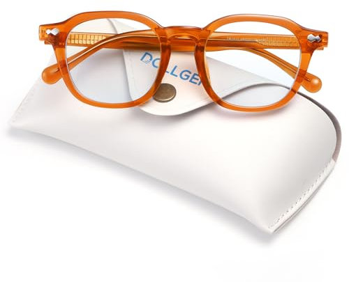 Dollger Blaulichtfilter Brille Herren Damen TR90 Gaming Brille Blaulichtfilter Ohne Sehstärke,99% Blaulicht-blockierende Schutzbrille (Braun)