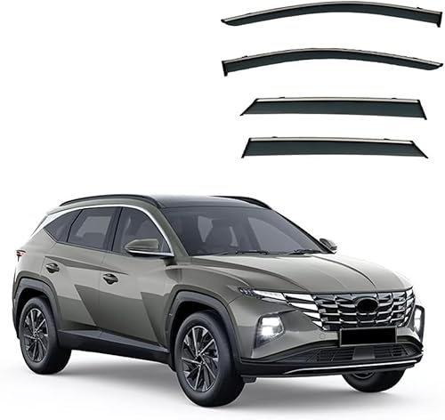 GuGuoZZ Windabweiser Regenabweiser für Hyundai Tucson 2021-2025 Luftabweiser Seitenscheiben Regenschutz Regenabweise Rumplex Windabweiser