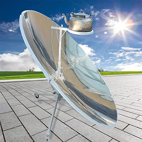 LZDOYY Cuiseur Solaire parabolique 1800 W 59 Pouces Four Solaire de Camping en Plein air, 800-1000 ° Haute température Portable Cuisinière Solaire à Concentration Haute efficacité