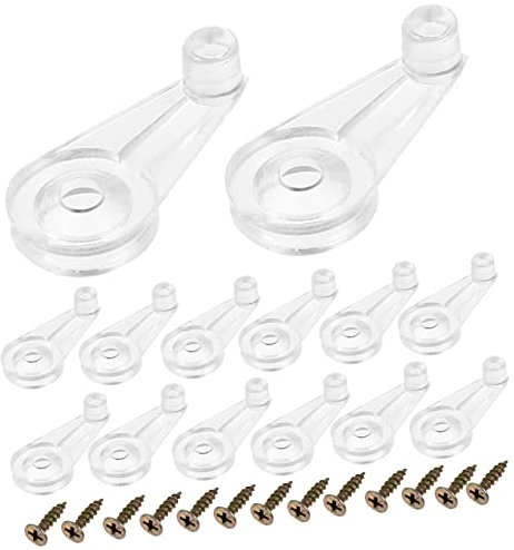 WATIIFUFU 200pcs Glass Retainer Clips 4x16mm Self-Tapping Screws, Mirror and Cabinet Door Fixing Kit for Wardrobe Glass Installation