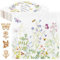 Servietten Frühling 40 Stück + Streudeko Frühling, Frühlingsdeko Servietten Blumenkranz Schmetterling Motiv Servietten Ostern Deko, Tischdeko für Hochzeit, Frühling, Ostern, Taufe, Geburtstag