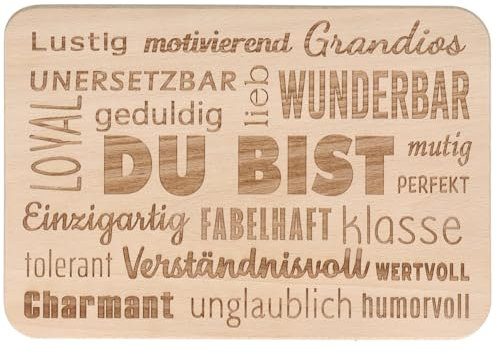 Spruchreif · Frühstücksbrettchen aus Holz mit Gravur · Brotbrett mit Sprüchen Geschenk zum Geburtstag · Witziges Holzbrett Du bist...