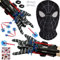 STFYUG 2 Stück Launcher Handschuh, Spiderm Launcher Handschuh, Spiderm Hero Handschuhe, Super Spider Launcher mit Maske und Aufkleber Cosplay Spiderm Handschuhe Spiderm Launcher Spielzeug (A)
