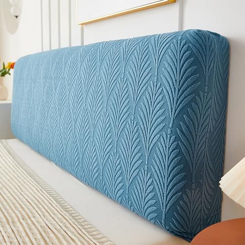 XYUERU Bettkopfteil Hussen Bett Kopfteil Bezug, All-Inclusive Kopfteilbezug, Dehnbare Kopfteilbezug Bett, Elastisch für Gepolstertes Schlafzimmer Kopfteil (Blue, 86.6inch/220cm)