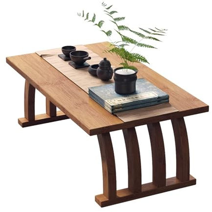 SDVantage Couchtisch Beistelltisch Kaffeetisch Retro Tatami Tisch für Wohnzimmer Kirschbaum Holz 90cm