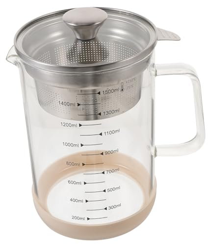 Garneck Ergonomic Handle Soy Milk Filter Container Fine Mesh Tea Strainer for Kitchen Use