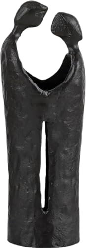 KJHONG Generic Romantische Pärchen-Skulptur, Blumenvase, modern, dekorativ, Jahrestage, Geschenk, Kunstharz, Blumenarrangement, Behälter, abstrakte Statue