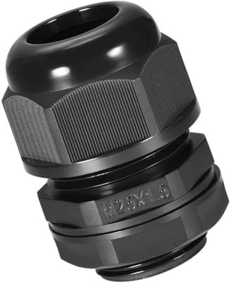 Unifizz M25 Cable Gland, 2 Holes Waterproof IP68 Nylon Connector with Adjustable Locknut for 7-8mm Dia Cable Wire