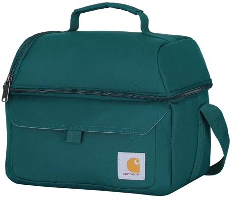 Carhartt 12 Can Zwei-Fach-Lunchbox | Haltbare, vollisolierte Lunchtasche für Frauen & Männer, Duck Blind-Etui, große Lunchbox (Greenstone)