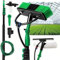 Hebitod Brosse de lavage télescopique, 3,6 m, avec manche télescopique, kit professionnel avec raccord d'eau, nettoyage des fenêtres et des installations PV, brosse télescopique, avec poils souples