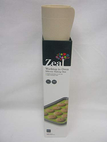 Zeal Worktop to Oven Flexible Durable Silicone Baking Mat Sheet - Cream