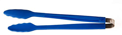 Kochblume Gourmetzange | Premium-Silikon & BPA frei| Hitzebeständig | Spülmaschinenfest | 33,5cm | Farbe: dunkelblau