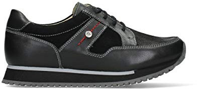 Wolky Comfort niedrige schnürschuhe e-Walk - 20009 Suede Stretch Leder schwarz Combi - 39
