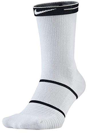 Nike Men Essentials Crew Socks - White/Black/Black, Small