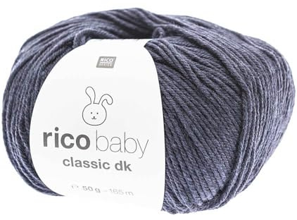 Rico Baby Classic dk #61, weiche Babywolle zum Stricken oder Häkeln, 50g