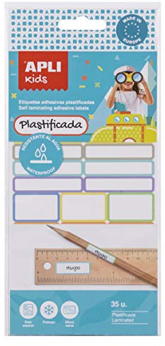 APLI Kids 17794 - Etiquetas adhesivas plastificadas 35 u.