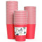 Jinle Lot de 60 gobelets en carton jetables biodégradables et compostables pour fête, anniversaire, bricolage - Rouge - 266 ml