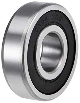 sourcing map Rillen Kugellager 6304-2RS Z2 Doppelt Geschirmt Kohlenstoffstahl 20mm X 52mm X 15mm