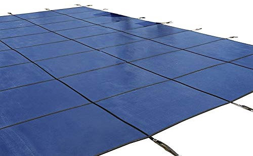 HWF Pool Cover Poolabdeckplane Blaues Netz Winterschutz-Poolabdeckungen für Inground Pools, Rechteckig Sicherheitsabdeckung für Den Pool Im Boden für Kinder & Haustiere Sicher