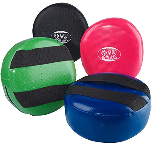 Krav MAGA Softi runde Schlagpolster Boxen MMA Kickboxen Kampfkunst Muay Thai Taekwondo Karate Handpratzen Pratzen (blau)