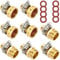 1.9 cm (3/4 Zoll) Aluminium-Gartenschlauch-Reparatur-Set mit Edelstahl-Klemmen, männlich und weiblich, Reparatur-Set, passend für 3/4 Zoll Garten-Wasserschlauch-Armaturen, 4 Stück