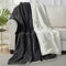 WOLTU Kuscheldecke Flauschig Sherpa Decke, Warme Fleecedecke Oeko-TEX Zertifiziert, Sofadecke XXL weiche Wohndecke für Couch und Sofa, 220x240 cm Anthrazit