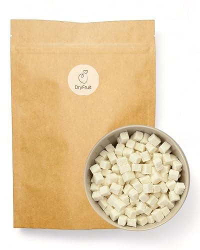 Dry-Fruit - Kokos Würfel | 10mmx10mm | SOFT | aromatisch und süß | ohne Laktose | getrocknete kandierte Kokosnuss | kandiert Trockenfrüchte | 1Kg