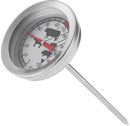 Uadme Stainless Steel Thermometer Cooking Thermometer Kitchen Thermometer for Measuring Steak, Fish, Meat, Bread Temperature