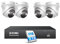 ZOSI 4K PoE CCTV Camera System with Person Vehicle Detection, 8-Port 16CH 4K NVR with 2TB HDD, 4x5MP Outdoor Indoor PoE Security Cameras, Color Night Vision, 30fps, 2 Way Audio, Sound Light Siren