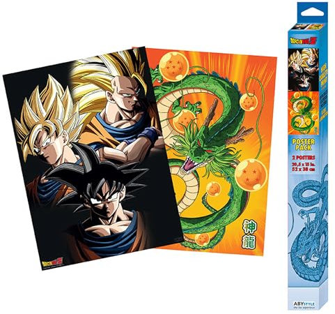 Dragon Ball - Poster Set Son Goku & Shenlong - 52 x 38 cm