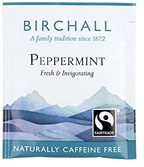Birchall Tea Bags Peppermint Tea Gift Set, Experience the Cool and Crisp Flavors of Peppermint Leaves Tea, Box of 250 Enveloped Plant-Based Tea Bags