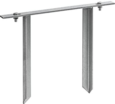Dehner Bodenanker für Rosenbogen, frostbeständig, 30 x 38 x 2.5 cm, feuerverzinktes und galvanisiertes Metall, dunkelgrau