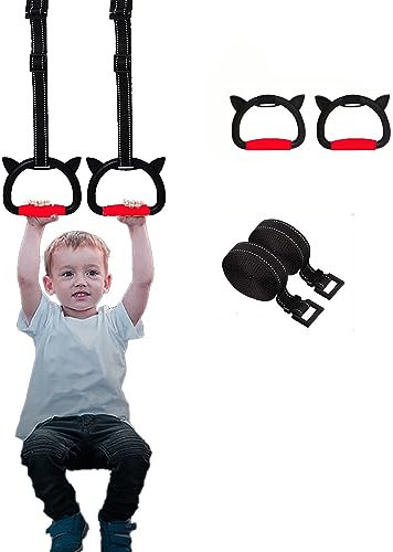 FREHOMEE Gymnastikringe, sowohl für Erwachsene als auch für Kinder, unterstützt 200kg, Fitnessgerät zu Hause für Kinder, Klimmzugstange für den Innenbereich zum Dehnen und zur Erhöhung der Höhe…