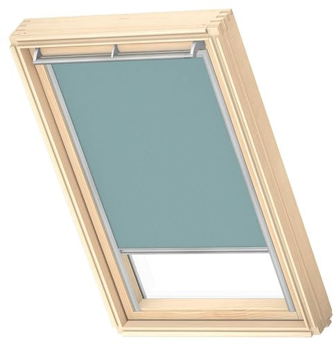 VELUX Original Nature Collection Dachfenster Verdunkelungsrollo, SK08, Lake, mit Grauer Führungsschiene