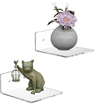Sezanrpt 15 cm, estantes de pared acrílicos para montaje en pared, para personajes Funko pop, decoración del hogar, sala de estar, sala de juegos, plantas, paquete de 2