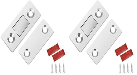 INF Magnetic Lock/Invisible Magnetic Door Locks 2 Set Stainless Steel