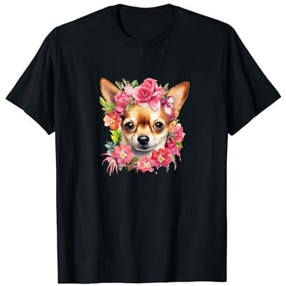 CHIHUAHUA toy teacup pet dog puppy best friend flower crown T-Shirt