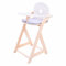 Engelhart – 606016 – Eleganter Puppen-Hochstuhl aus Holz – Grau und Weiß – Maße: 32 x 24,5 x 56 cm – Ab 3 Jahre
