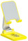 kiskick Soporte de teléfono móvil de escritorio Pantalla abatible Soporte de celda plegable Ángulo ajustable Altura Estilo chino Letra impresa estable Amarillo A